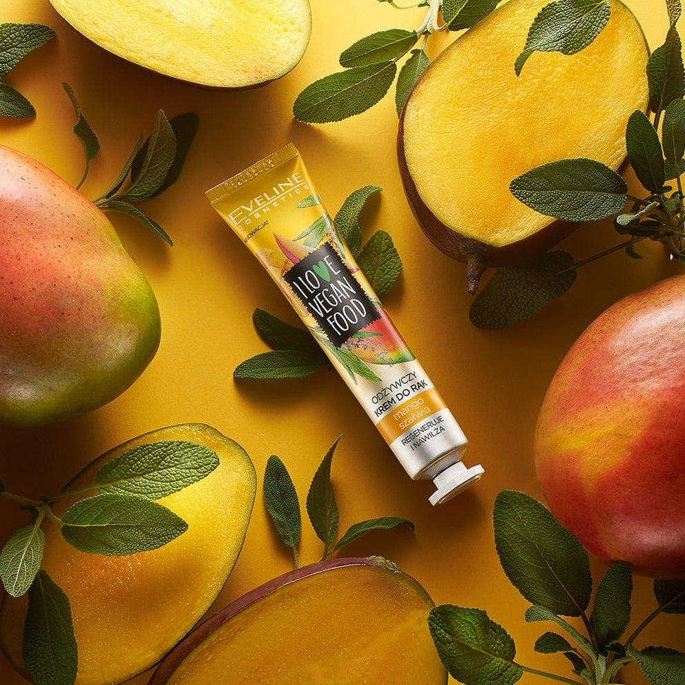 Cremă de Mâini Hidratantă Eveline – Zmeură, Mango & Avocado, Hrană și Protecție pentru Piele