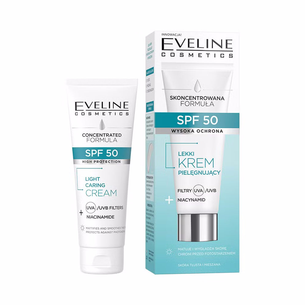 Cremă de față SPF50 pentru Ten Gras/Mixt cu Imperfecțiuni Eveline
