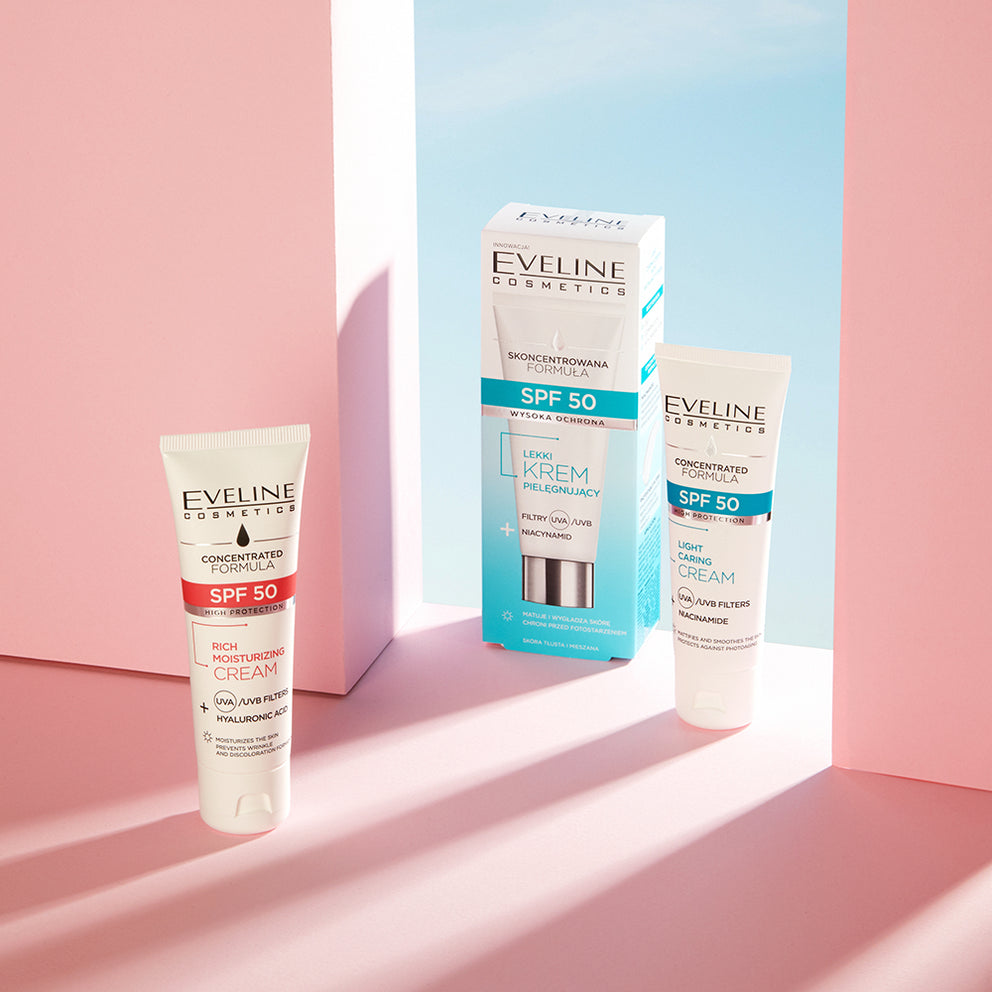 Cremă de față SPF50 pentru Ten Gras/Mixt cu Imperfecțiuni Eveline