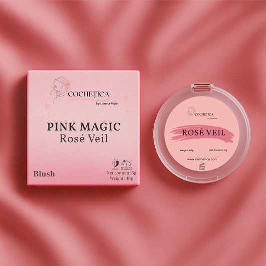 Blush Rosé Veil Pink Magic Cochetica by Lorena Popa