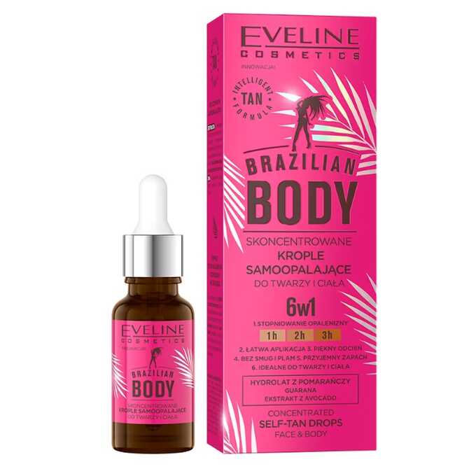 Autobronzant Eveline Brazilian Body - Picături Brazilian 6in1 - 18 ml