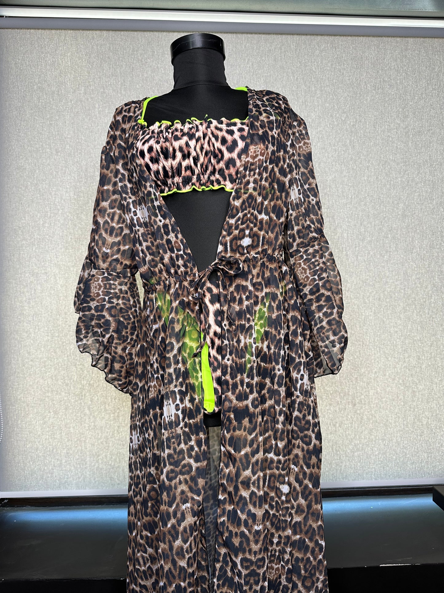 Rochie de plaja leopard