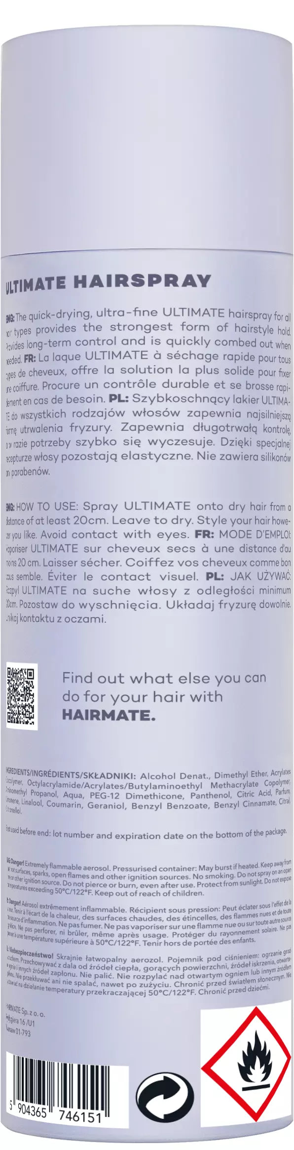 ULTIMATE HAIRSPRAY - Fixativ cu fixare foarte puternica pentru toate tipurile de par