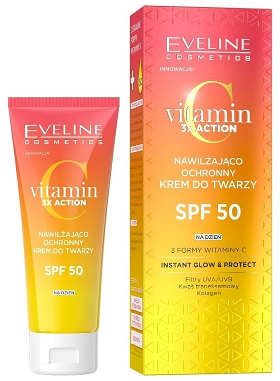 Crema fata hidratanta SPF 50, vitamina C Eveline