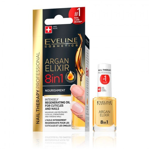 Ulei de cuticule Argan Elixir 8in1 Eveline